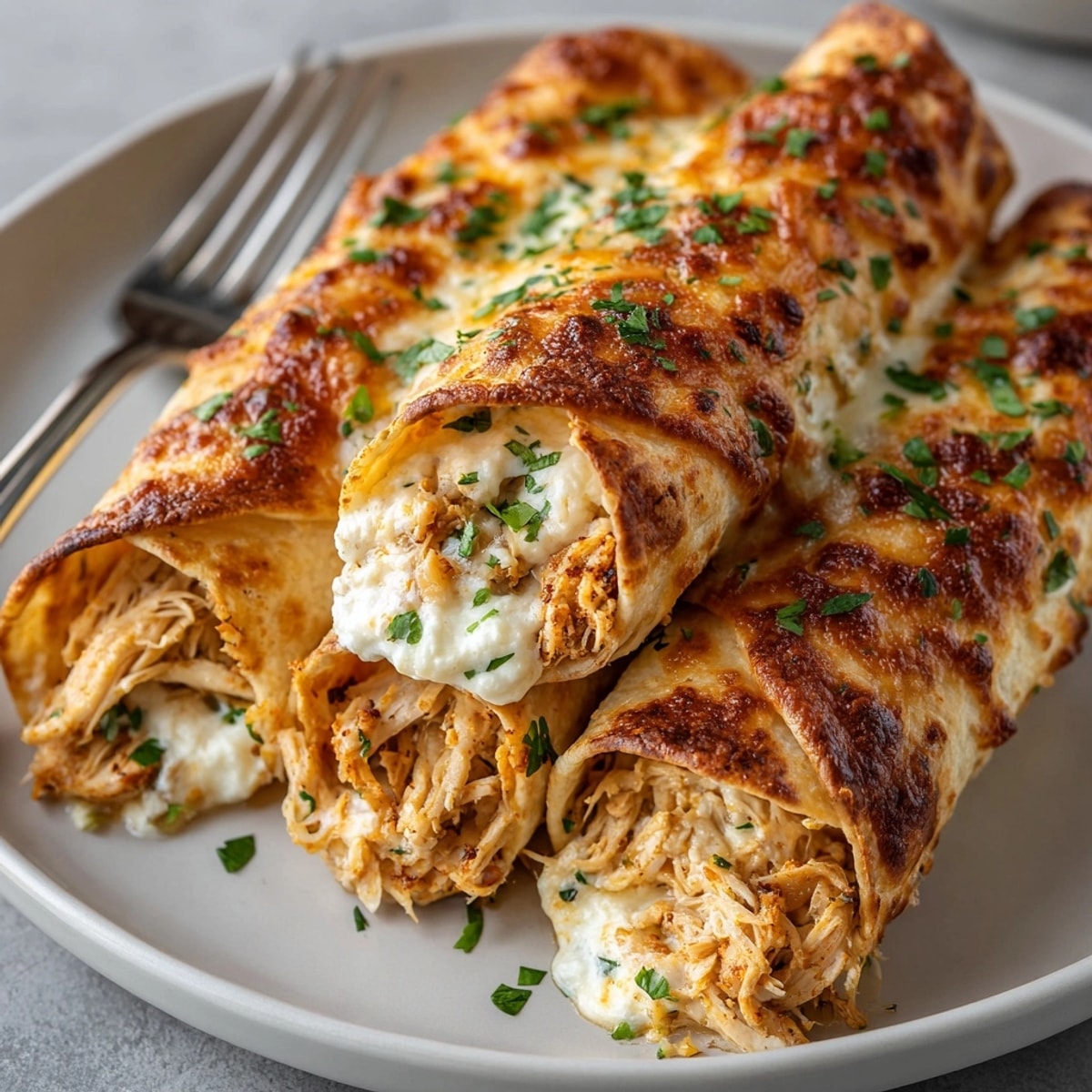 Homemade baked Cream Cheese Chicken Taquitos recipe, a quick, kid-friendly Mexican-inspired meal.