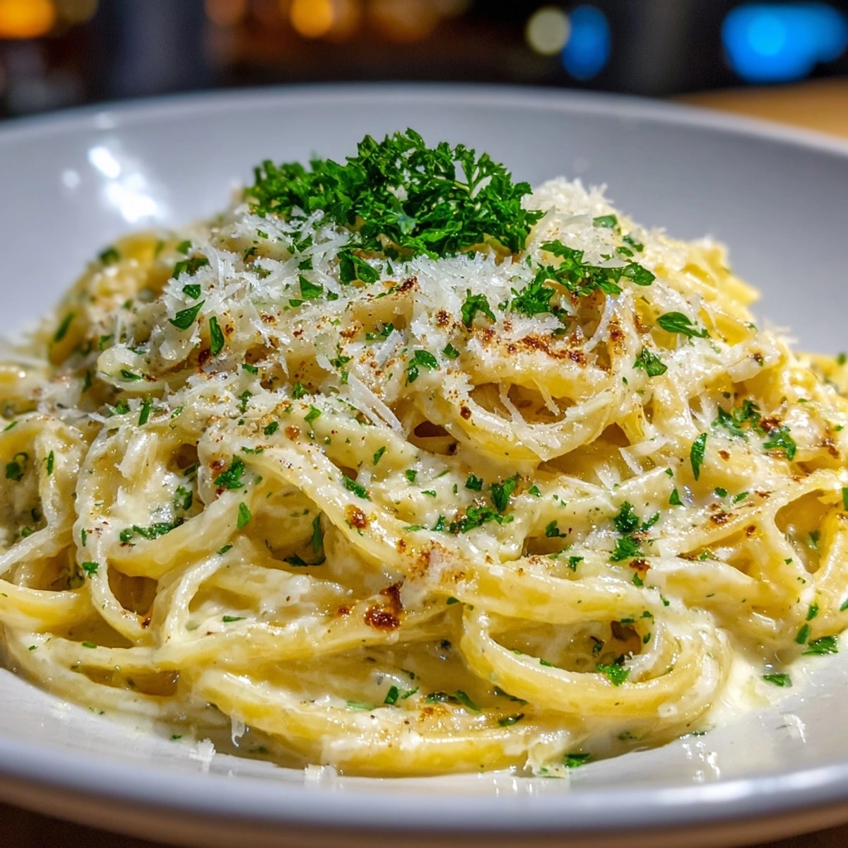 Homemade Creamy Alfredo Pasta Express: creamy sauce clinging to al dente fettuccine, a comforting, quick family dinner.