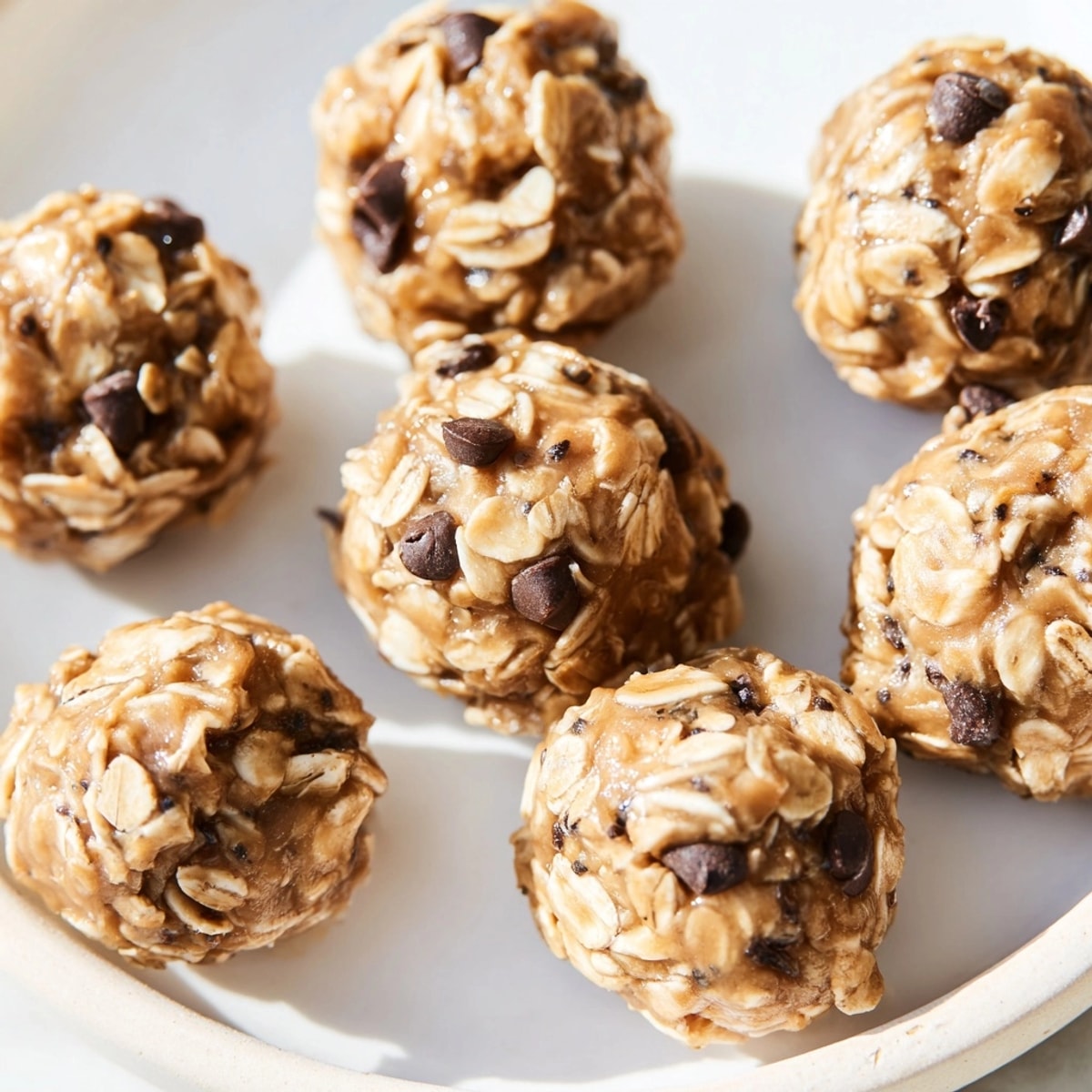 Delicious Peanut Butter Espresso Energy Balls: a close-up shot showing the recipe's texture.