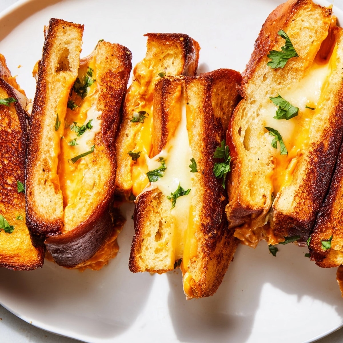 Easy Thai Peanut Grilled Cheese Sticks recipe, melty cheese and peanut-y heaven!