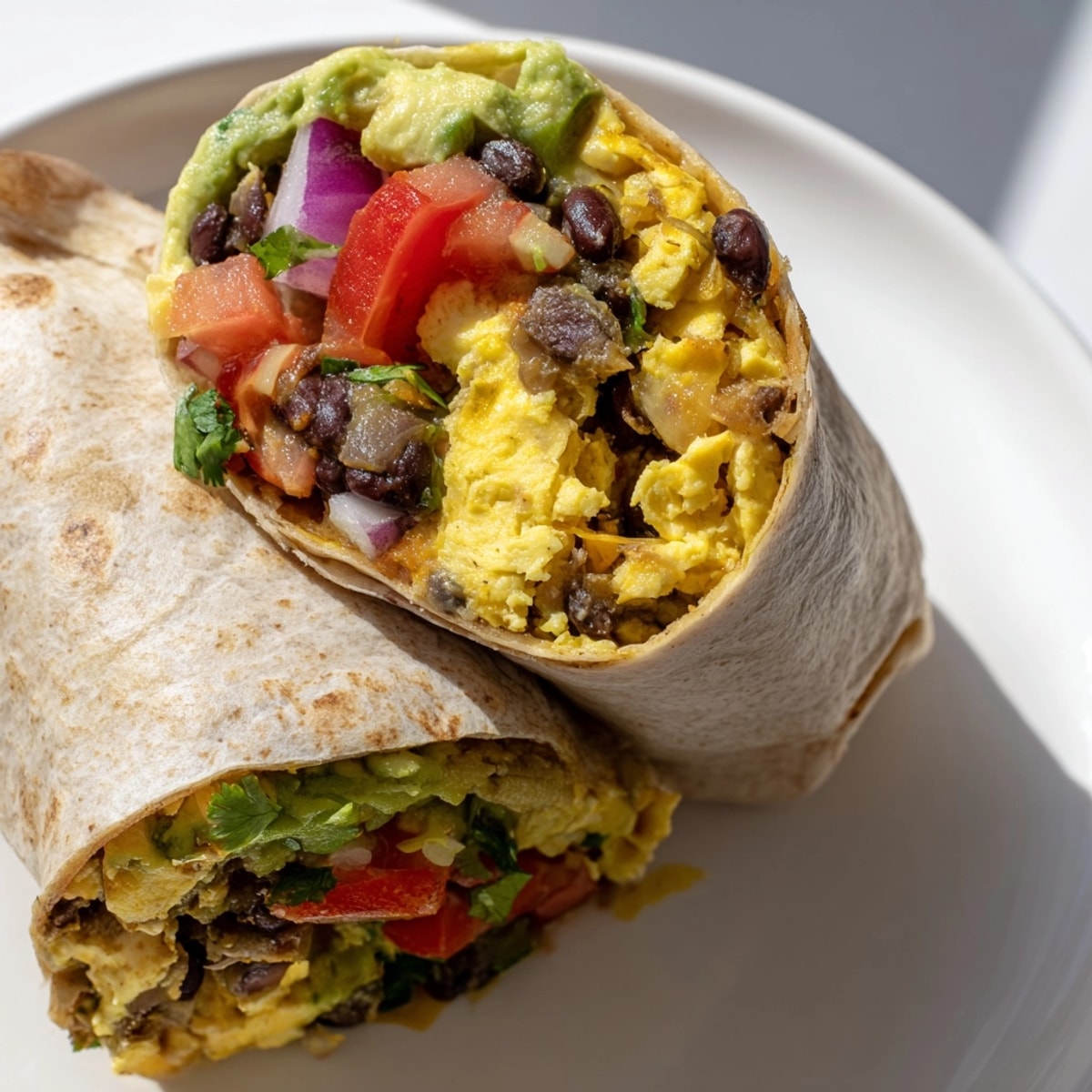 Loaded Avocado Southwest Breakfast Burrito recipe, perfect for brunch or a quick breakfast.