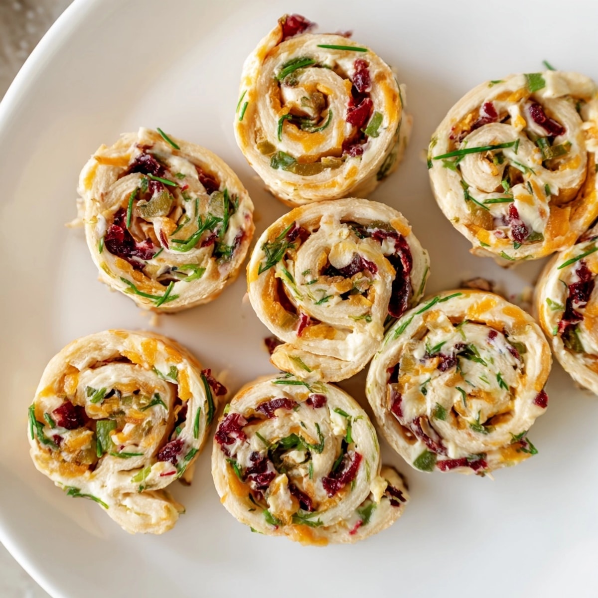 Chilled Cream Cheese Cranberry Jalapeno Pinwheels &ndash; quick, easy, perfect party appetizer.