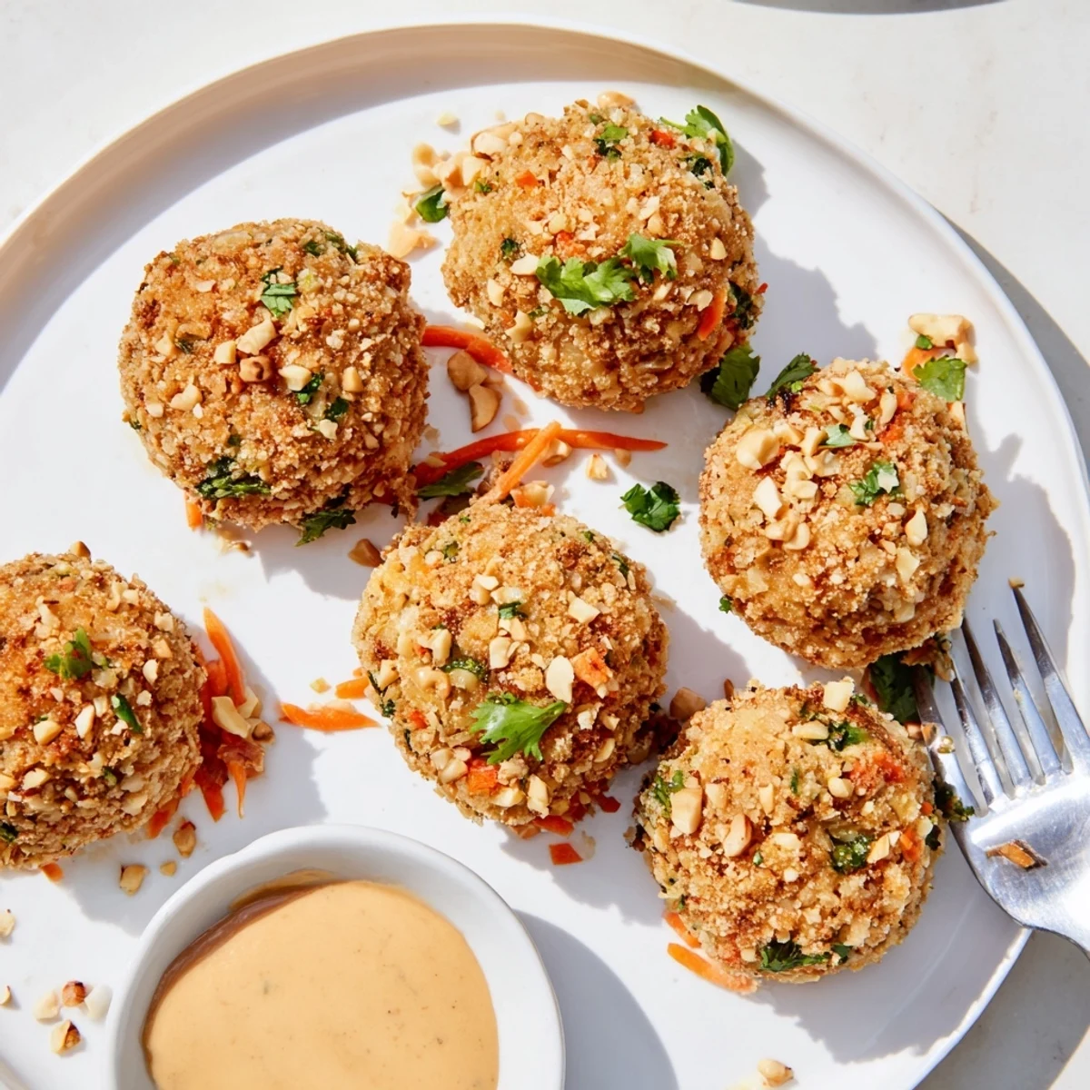 Thai Peanut Fried Rice Balls