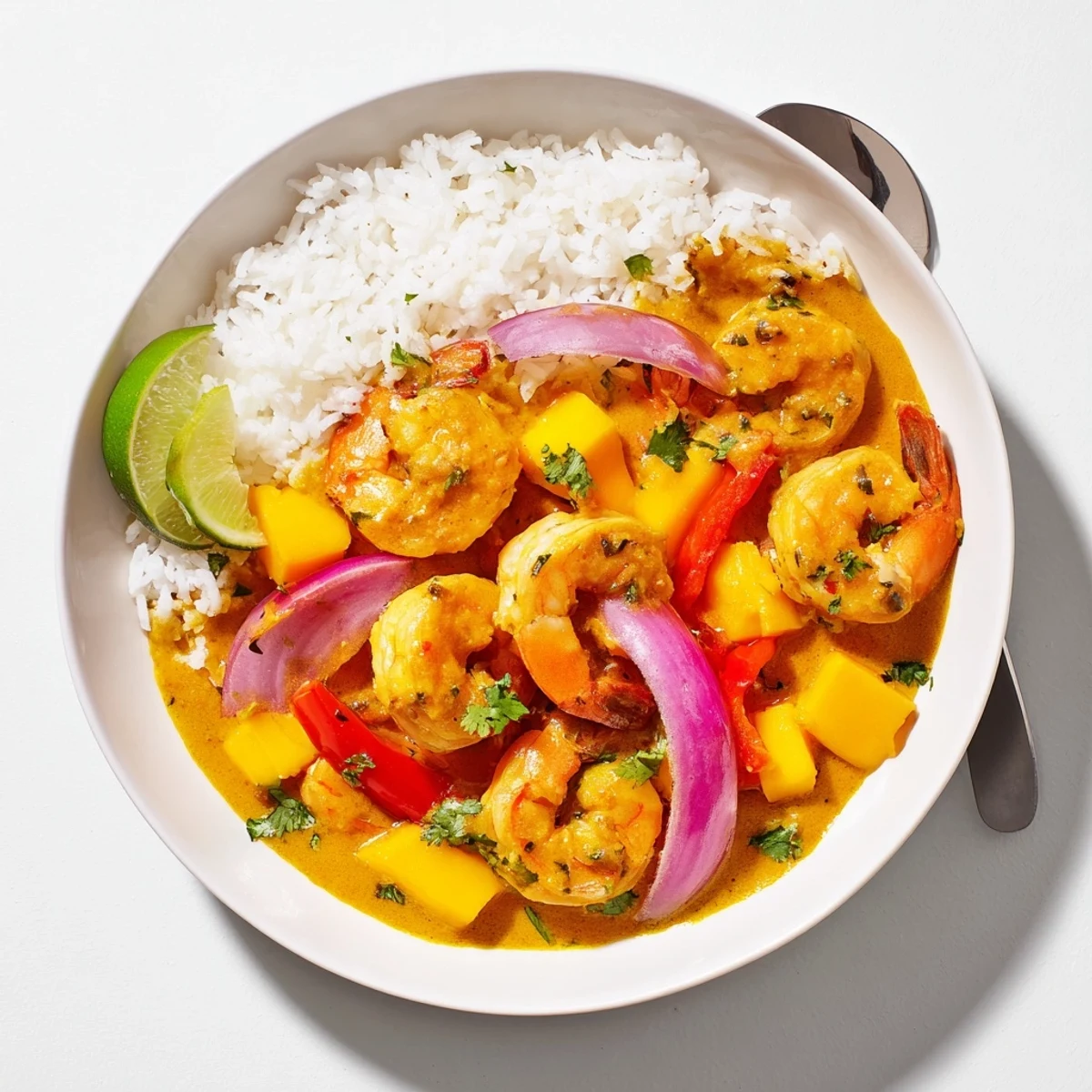 Shrimp and Mango Curry Skillet