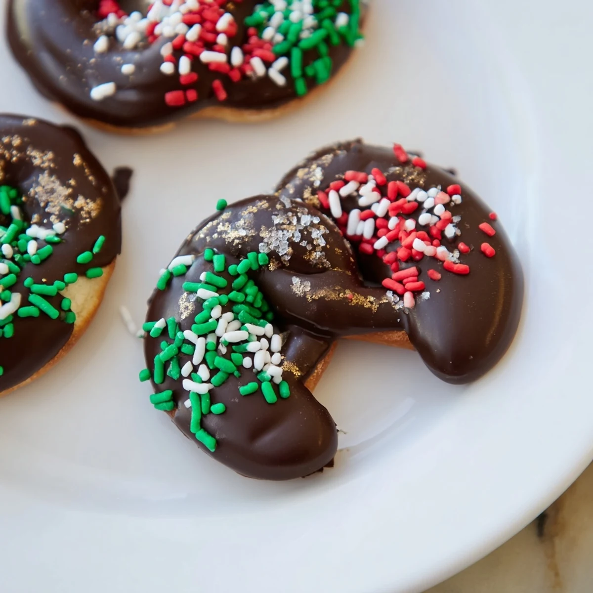 Festive Pretzel Christmas Cookies