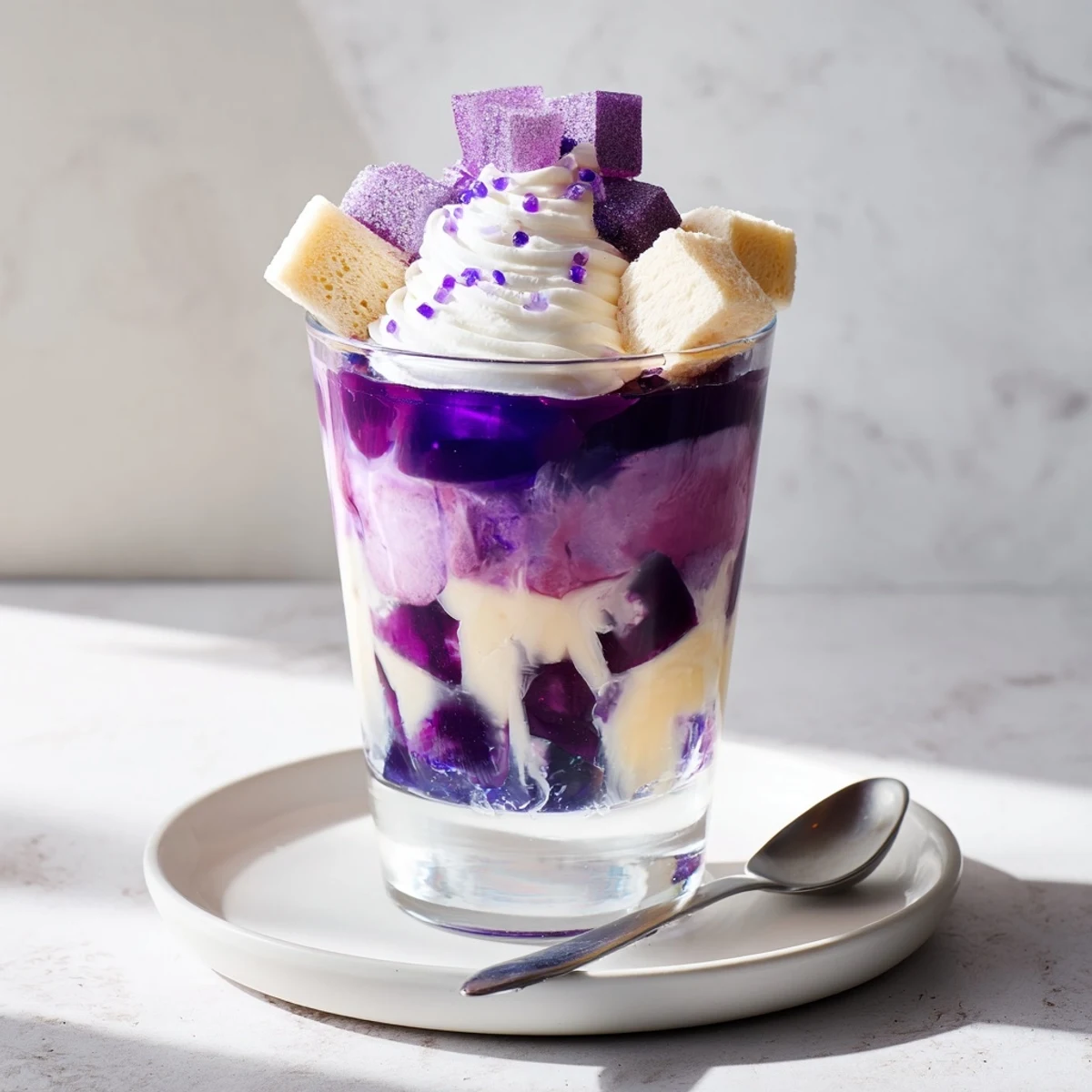 Ube Milk Jelly Trifles