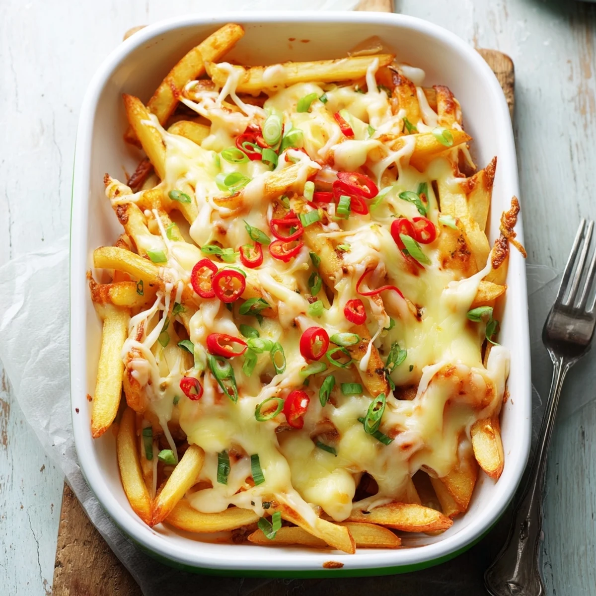 Honey Sriracha Casserole Fries