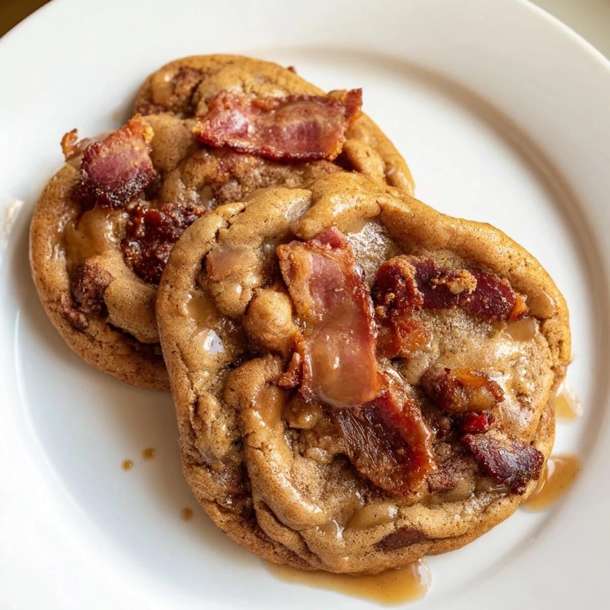 Freshly baked chai maple bacon drop cookies, perfect alongside your favorite beverage.