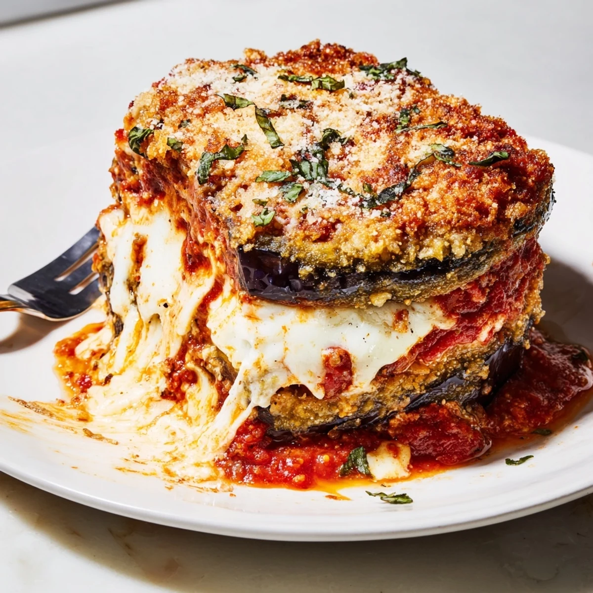 Eggplant Parmesan Lasagna Bake
