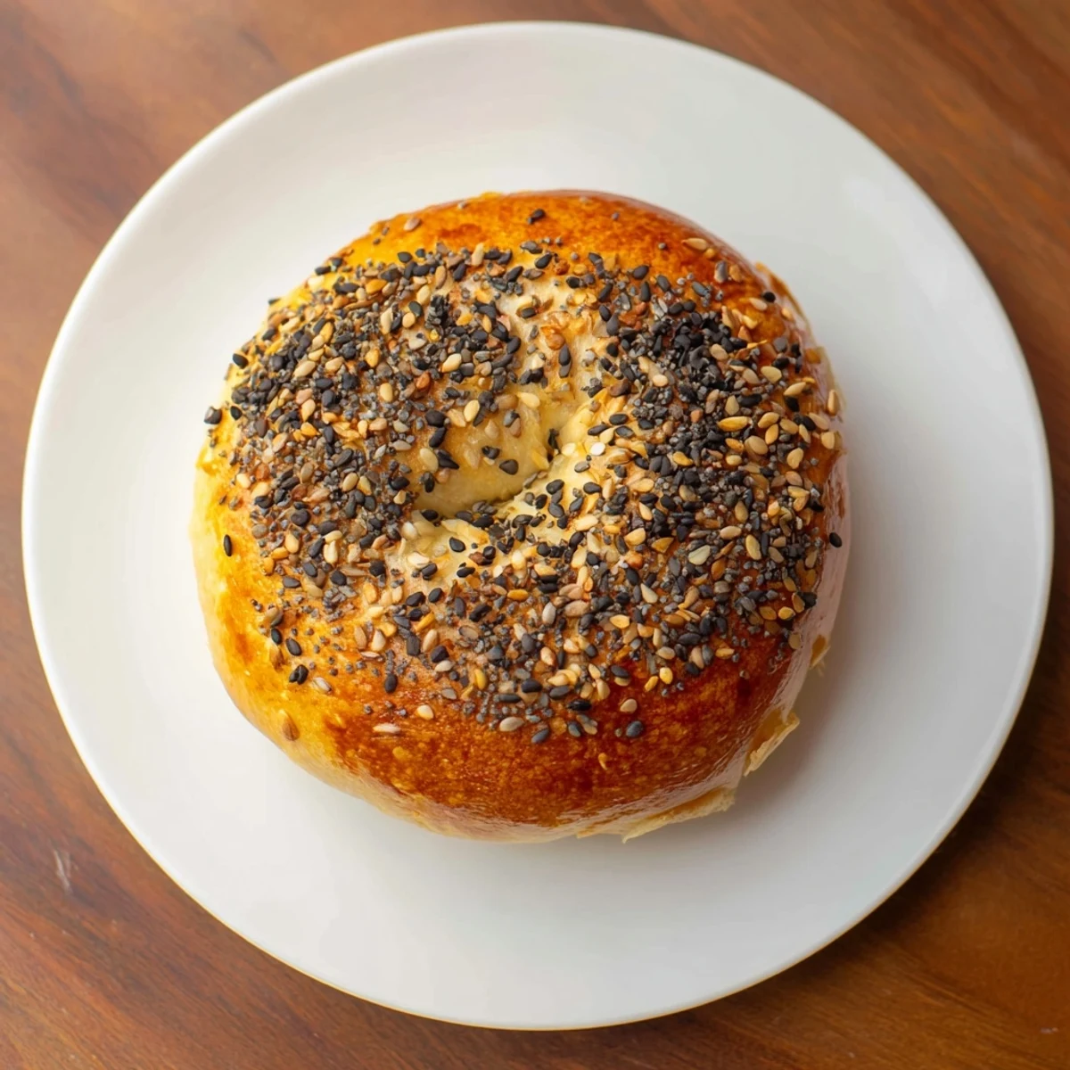 These delightful, homemade Budget Bagels are shown, freshly baked and ready for a satisfying breakfast at home.
