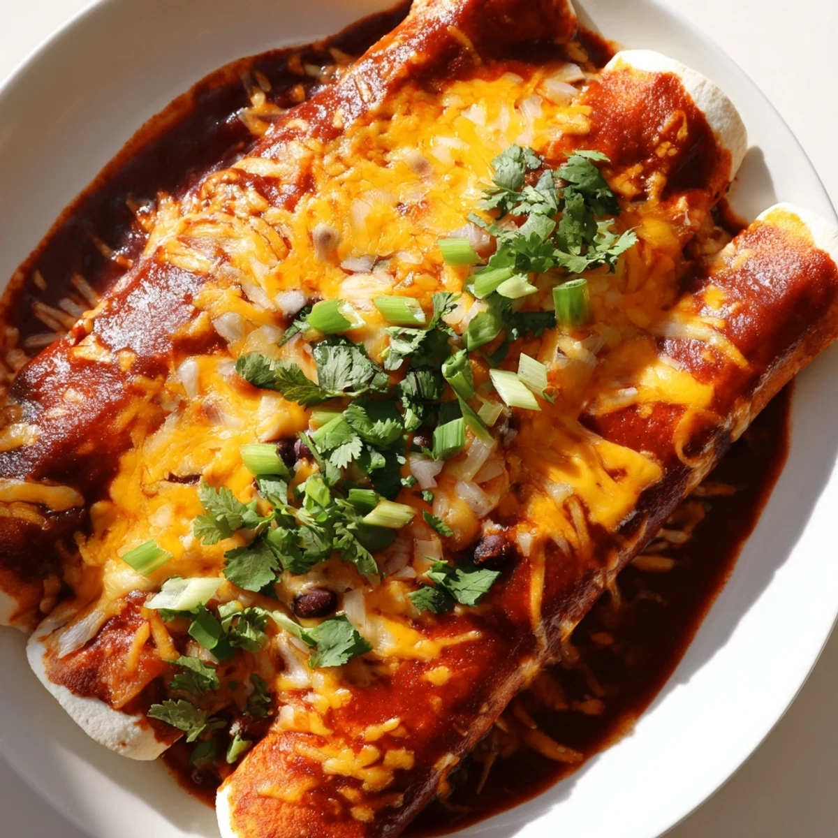 Cheesy Bean Enchiladas