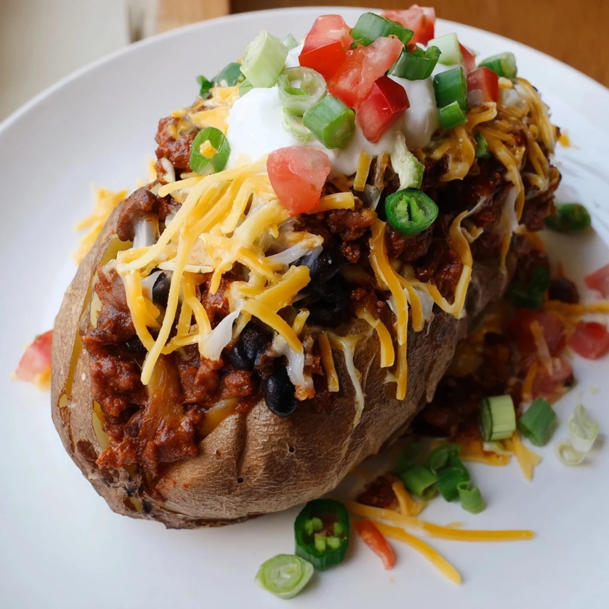 Loaded Baked Potato Chili Cheese