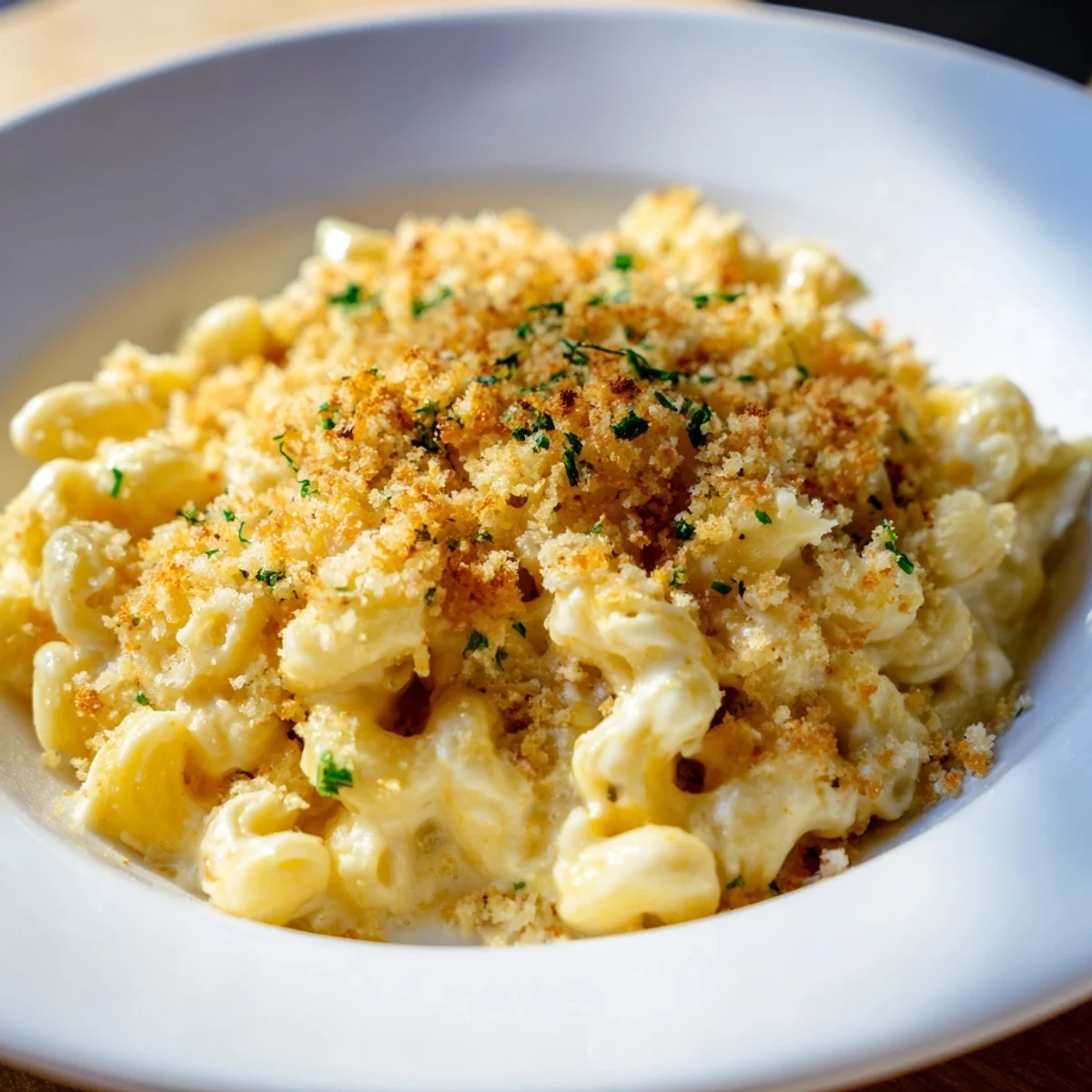 Homemade Baked Macaroni and Cheese, a classic comfort food, ready to be served and enjoyed.