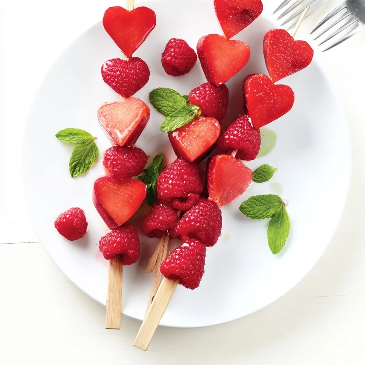 Red Heart Fruit Skewers #597