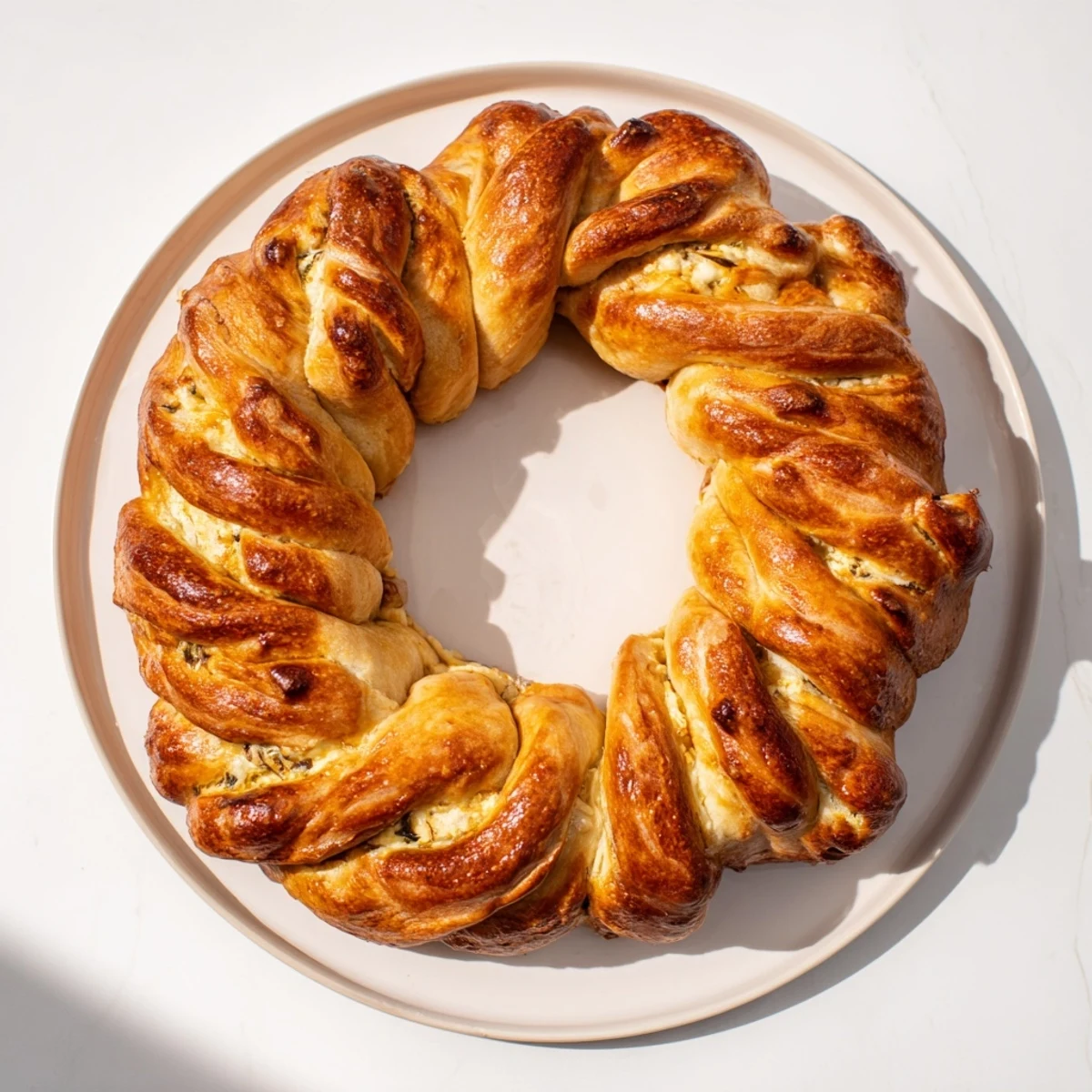 Festive Reindeer Antler Spinach Dip Ring, smelling of garlic and freshly baked bread; an easy appetizer.