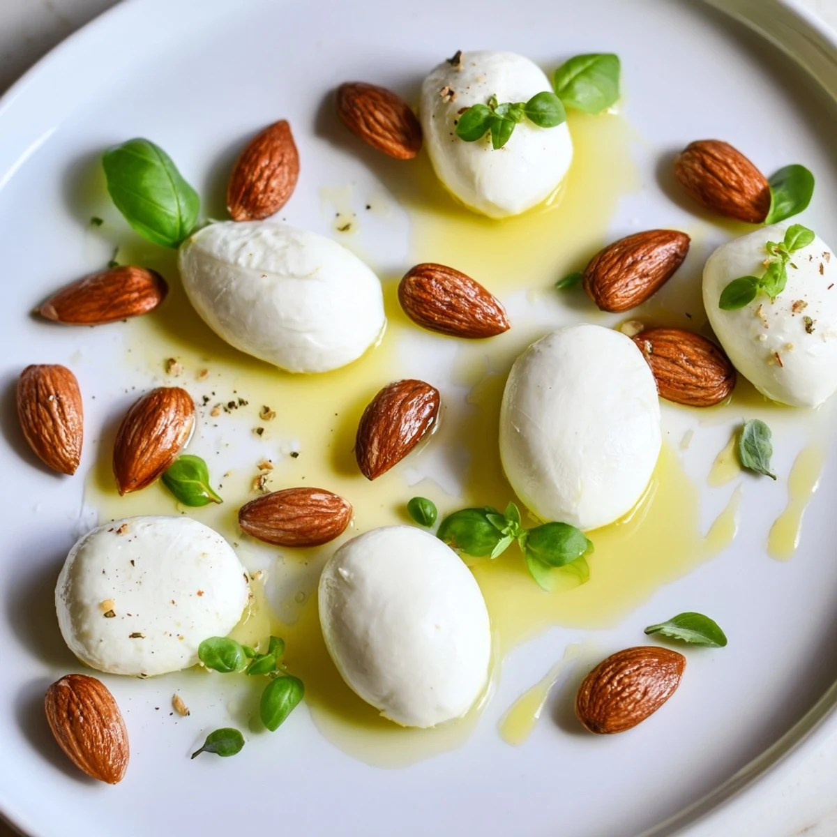 This "Polished Pebble" recipe presents a delightful appetizer with smooth cheeses and toasted almonds.