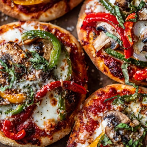 Pizza on a pita bread.