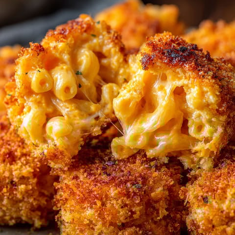 A close up of a piece of macaroni and cheese.