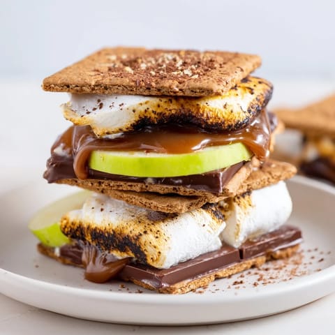 Caramel Apple S’mores Stack