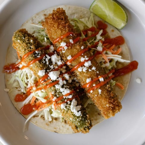 Sweet Chili Fried Pickle Tacos