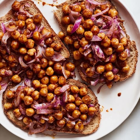Smoky BBQ Chickpeas Toast