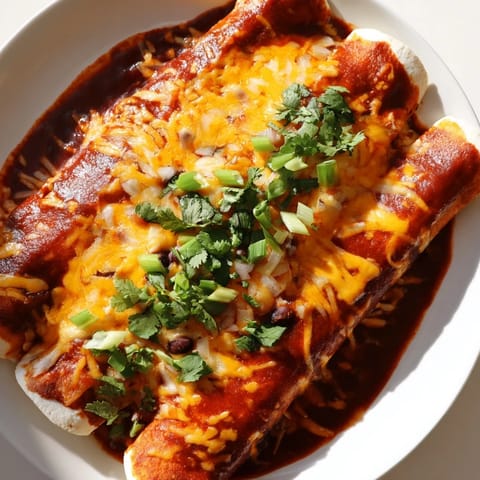 Cheesy Bean Enchiladas