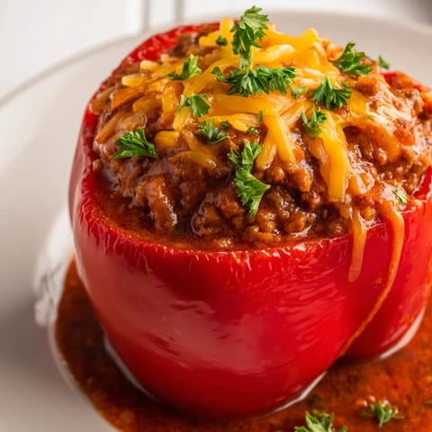 Sloppy Joe Stuffed Peppers