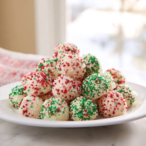 Fragrant Protein-Packed Italian Christmas Cookie Balls, soft and drizzled, ready for holiday celebrations.