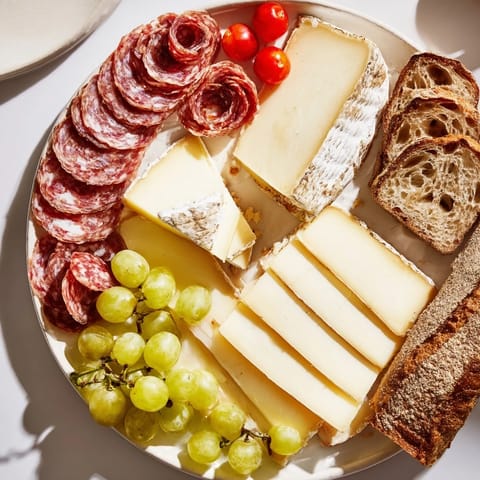 A vibrant Planche Montagne Aventure Collation, featuring rustic bread and French alpine cheese selections.