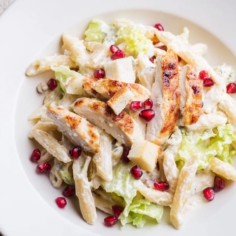 Chicken Caesar Pasta Pomegranate