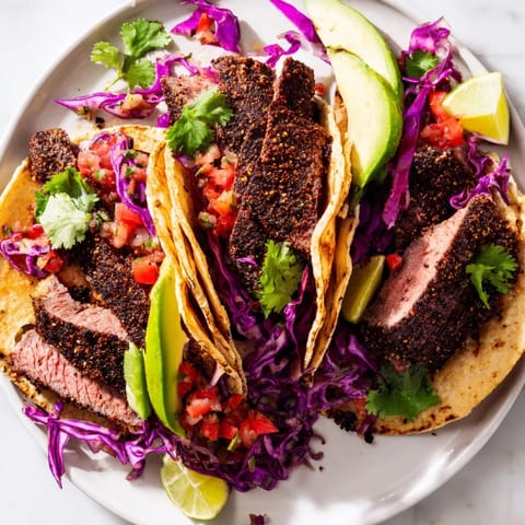 Coffee Rubbed Steak Tacos