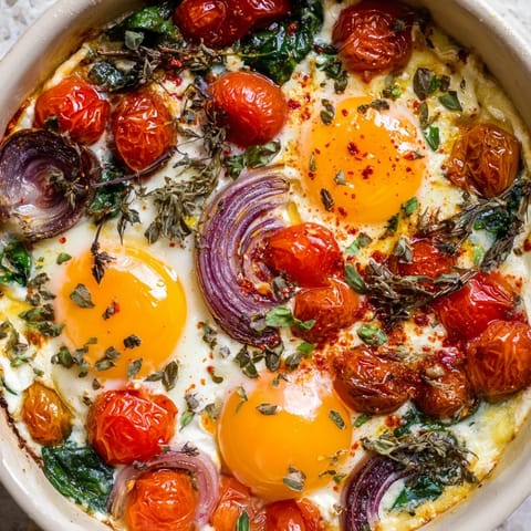 Baked Feta Eggs Medley