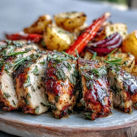 Grilled Herb Chicken with Roasted Root Vegetables