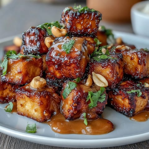 Air Fryer Crispy Tofu Peanut