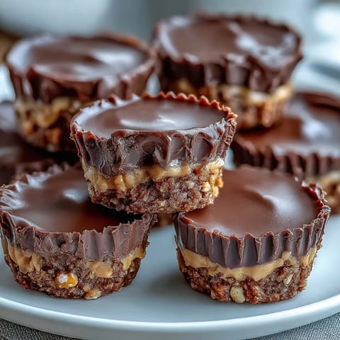 Salty pretzel base meets sweet peanut butter and rich chocolate in these irresistible homemade cups.  