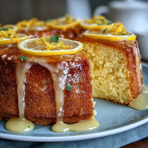 Limoncello Pound Cake with Lemon Glaze: a moist, zesty dessert with bright citrus flavor and sweet glaze drizzle.