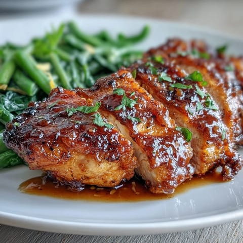 Honey Mustard Chicken with Green Beans: golden chicken glazed in tangy honey-mustard sauce alongside crisp-tender green beans. Honey Mustard Chicken with Green Beans: juicy chicken breasts seared and baked with a sweet-tangy mustard glaze, served with fresh green beans. Honey Mustard Chicken with Green Beans: oven-baked chicken in honey-mustard sauce paired with vibrant green beans for a quick, flavorful dinner.