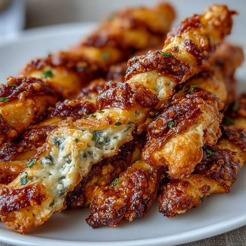 Golden Parmesan cheese straws with a hint of cayenne spice, offering a buttery crunch and Southern charm for any appetizer spread.