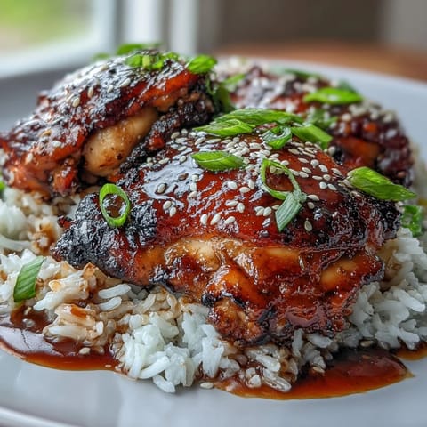 Honey Garlic Chicken Rice