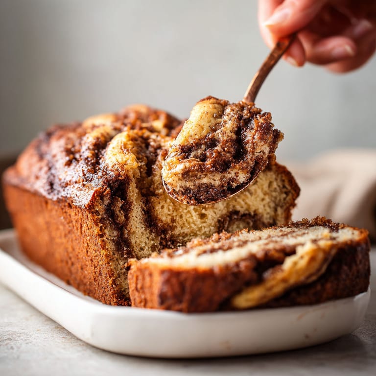A person is cutting a piece of bread.