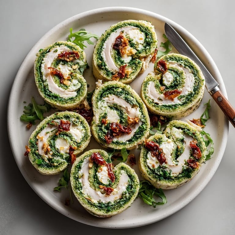 Freshly sliced Turkey Pesto Pinwheel Sandwiches perfect for picnics or easy lunch gatherings