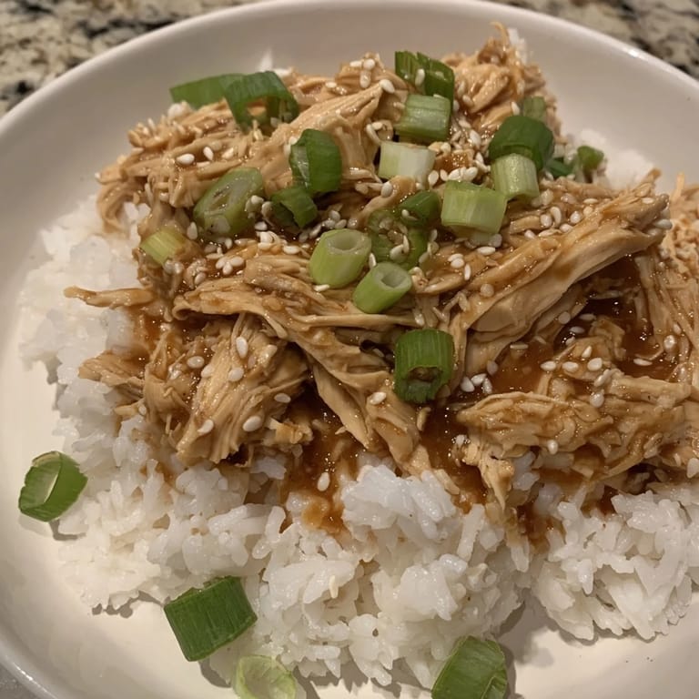 Delicious, easy teriyaki chicken, fall-apart tender, slow-cooked and ready to serve over rice tonight.