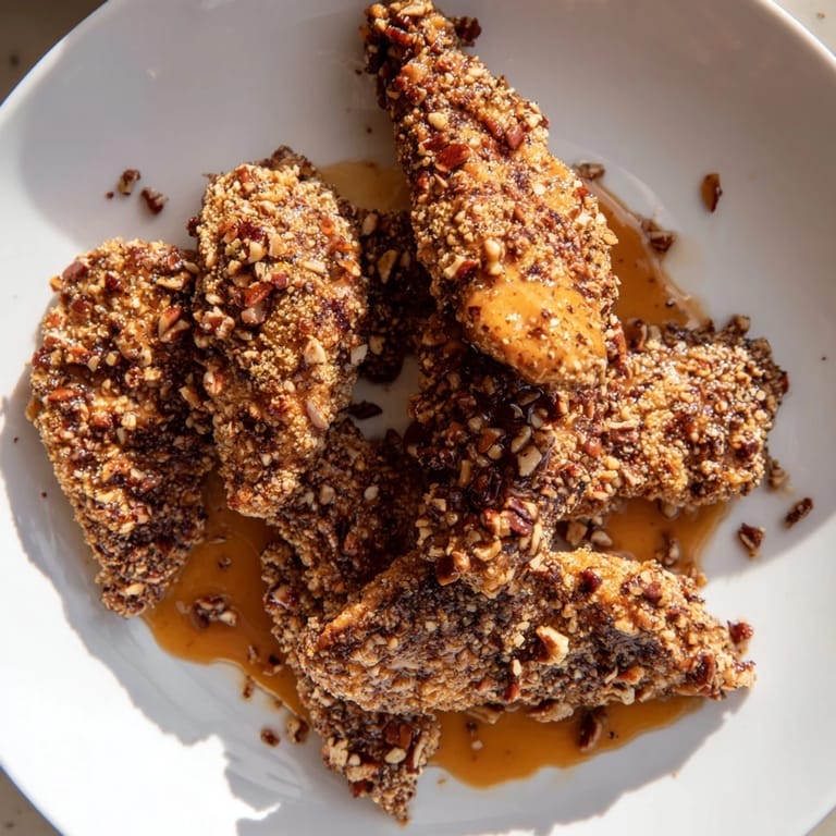 Imagine savory, flavorful Pecan-Crusted Maple Dijon Chicken Bites, perfect with the tangy maple Dijon glaze.
