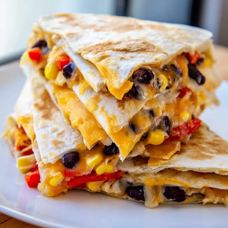 Freshly baked, flavorful tortilla wrap with beans and cheese; a delicious and easy Tex-Mex meal.
