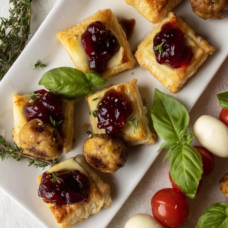 These delicious Joy to the World Festive Appetizer Trio bites and skewers offer global flavors for a joyful holiday gathering.