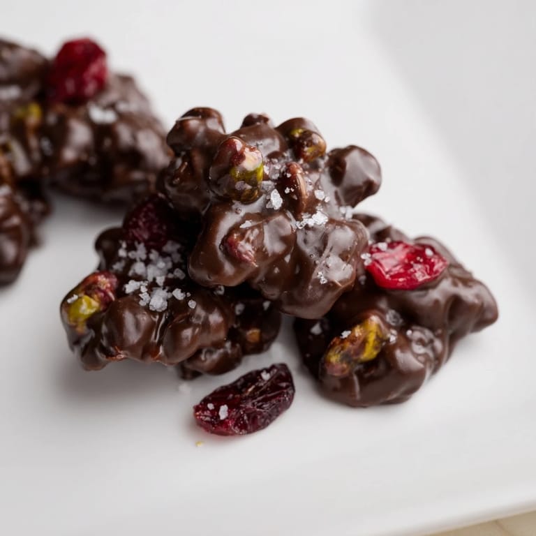 These beautiful Pistachio and Dried Cranberry Clusters boast a mix of textures and flavors.