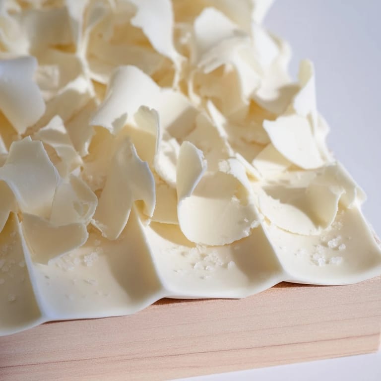 Parmesan shards and flaky salt topping a stunning, contemporary Arctic Tundra for an elegant dessert.