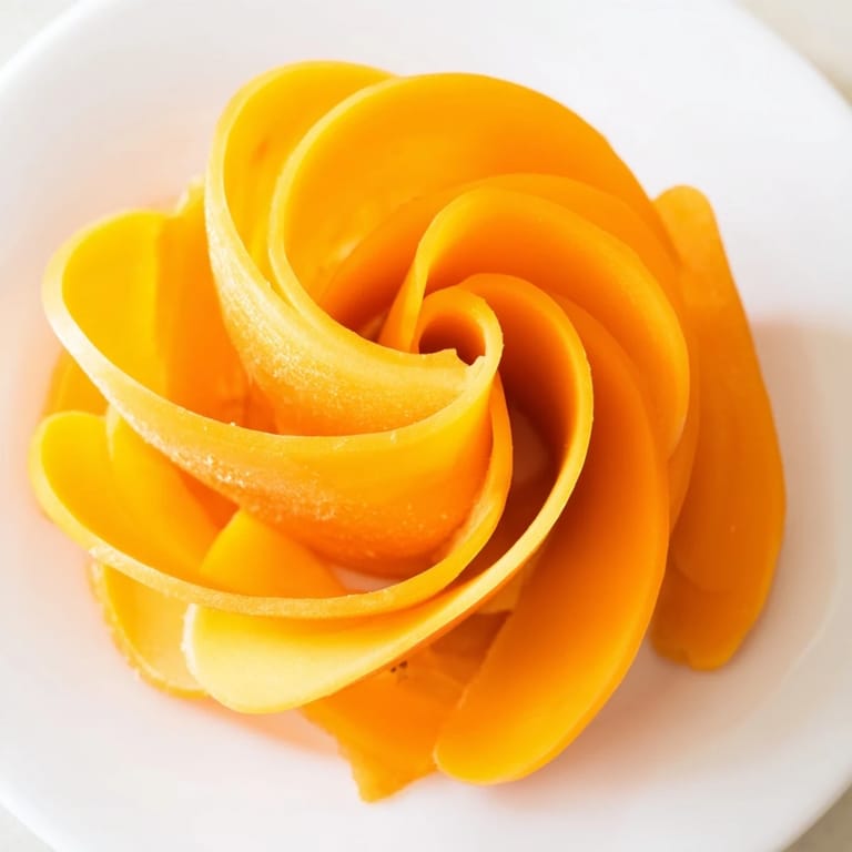 Golden sharp cheddar and sweet apricot slices create a delicious Copper Coil cheese board arrangement.