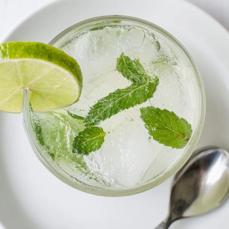 Cool, clear pitcher showing fresh Mint Lime Agua Fresca, perfect for a vegan party.