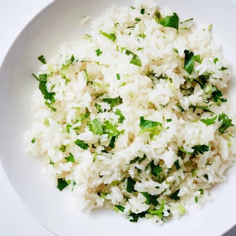 This delicious Cilantro Lime Rice presents a fragrant, flavorful side dish perfect for any Mexican meal.